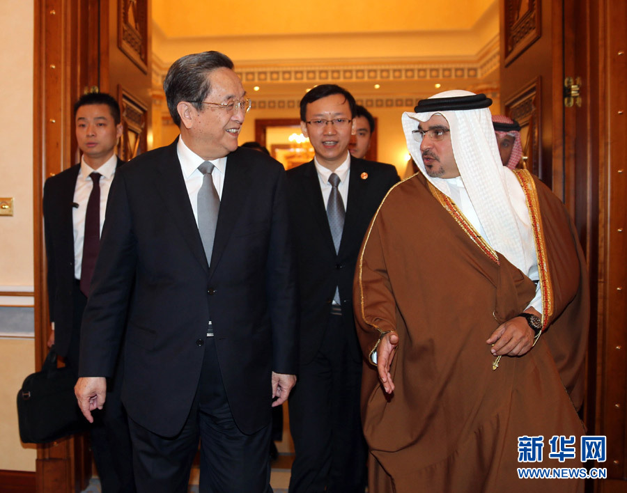 <a target='_blank' href='/c/2014-11-10/404968.shtml'>11月6日，正在巴林进行正式友好访问的全国政协主席俞正声在麦纳麦会见巴林王储萨勒曼。</a>