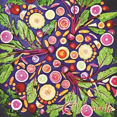 洛克用美食做的精美“图画”。 洛克用美食做的精美“图画”。