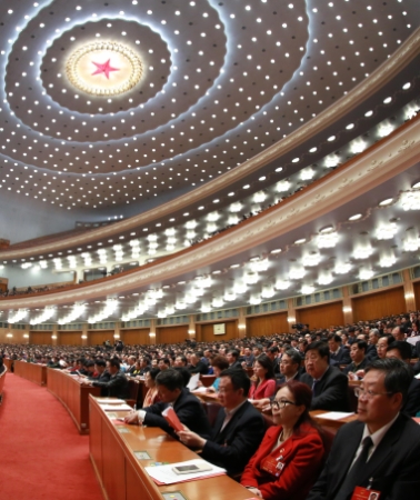 新华社照片，北京，2016年3月16日 
    十二届全国人大四次会议在北京闭幕 
    3月16日，第十二届全国人民代表大会第四次会议在北京人民大会堂举行闭幕会。    
    新华社记者 丁海涛 摄
