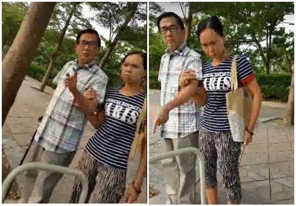 拍陈水扁散步遭恐吓2
