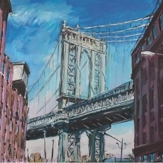 《曼哈顿桥,纽约下城》(Manhattan Bridge, Downtown New York),2015-2016年