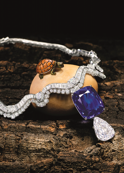 卡地亚42.42克拉蓝宝石项链