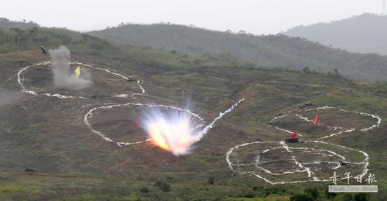 台军方公布演习成果称精准命中目标 所配图却没中