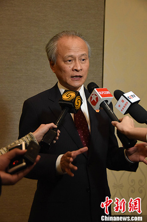 中国驻美大使崔天凯在活动现场。 <a target='_blank' href='http://www.chinanews.com/'>中新社</a>记者 刁海洋 摄