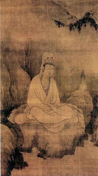 牧溪《观音图》绢本 日本京都大德寺藏