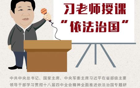 习近平：坚持依法治国与制度治党、依规治党统筹推进、一体建设