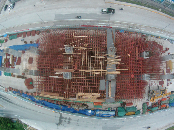 　建设中的地铁6号线长乐营前站。福州地铁集团供图