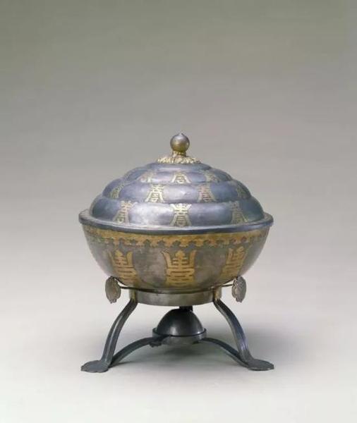 银错金寿字火碗 &nbsp;故宫博物收藏