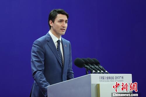 加拿大总理特鲁多。<a target='_blank' href='http://www.chinanews.com/'>中新社</a>记者 盛佳鹏 摄