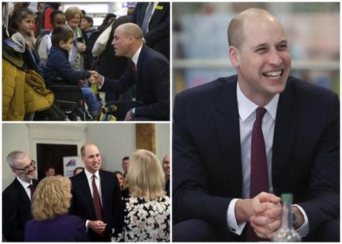 威廉王子出席活动 地中海发型成现场焦点