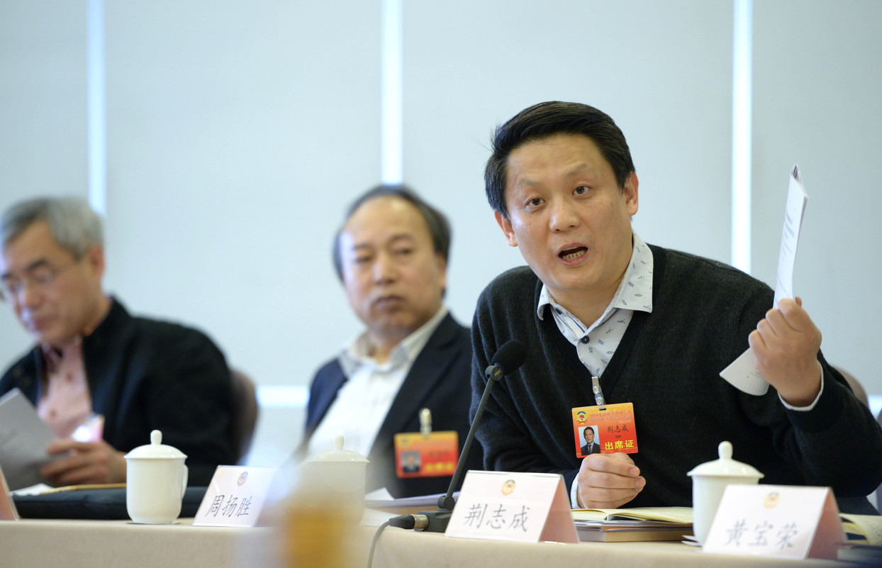 荆志成委员在小组讨论会上发言