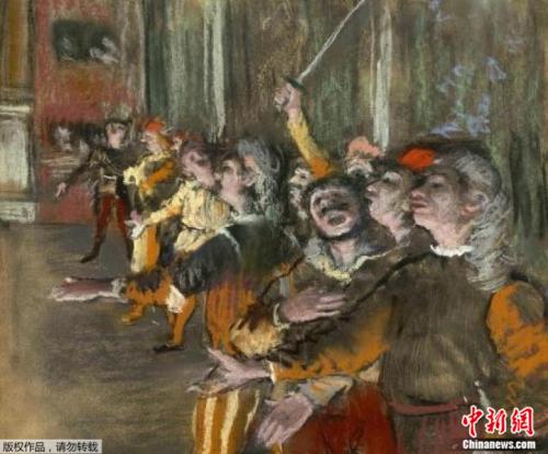 法国大师德加的油画“Les Choristes”。