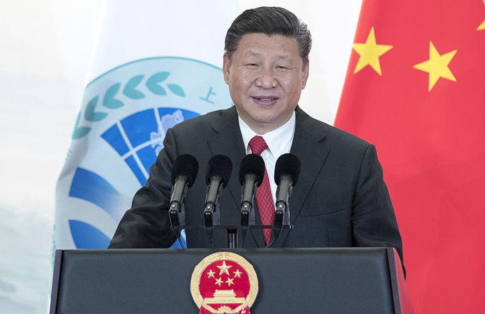 习近平欢迎出席上海合作组织青岛峰会的外方领导人