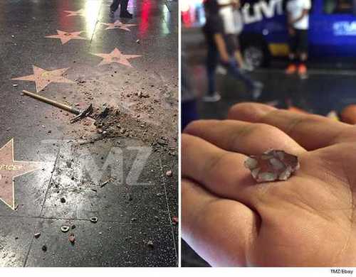 被锄头砸碎的特朗普星星碎片公开拍卖 起拍500美金