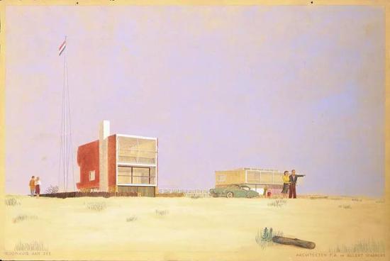 建筑图纸中描绘了“永远没有烦恼”的生活