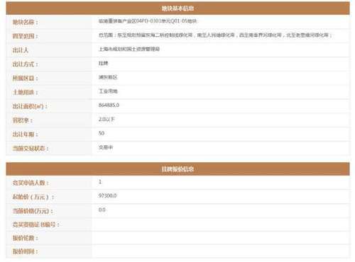 特斯拉上海工厂选址浮出 86万平方米用地挂牌出让