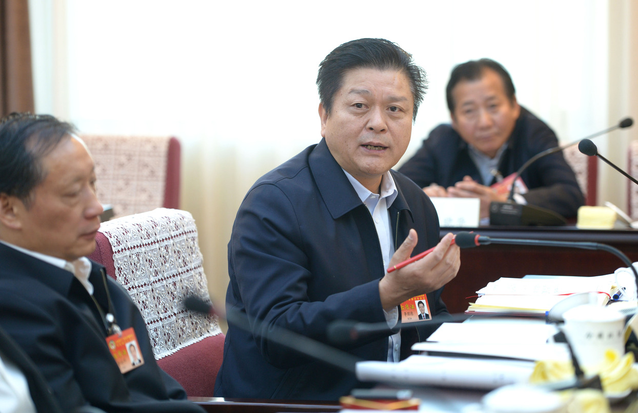 李朋德常委在小组讨论会上发言