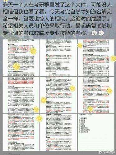 西南大学疑考研试题泄露 上传者称文档为老师所给