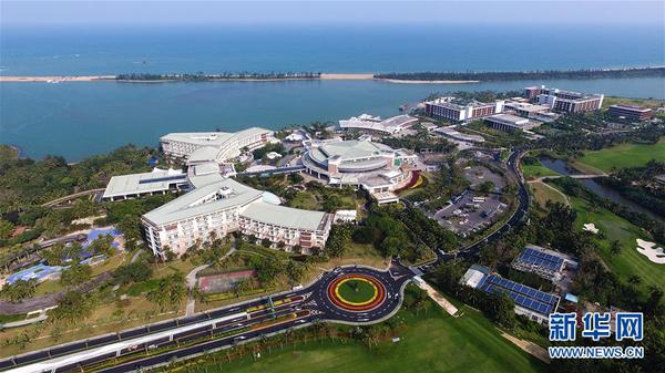这是位于海南省琼海市博鳌镇的博鳌亚洲论坛国际会议中心（2018年3月22日无人机拍摄）。