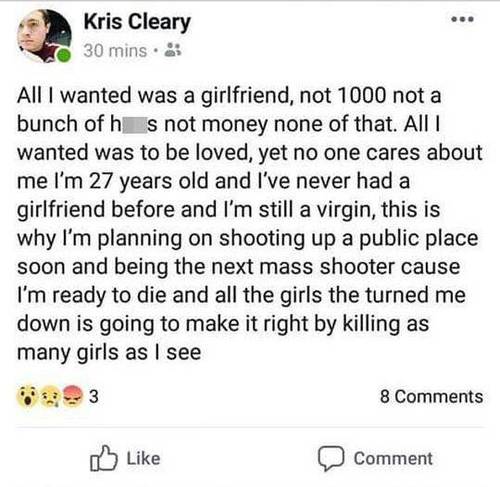 男子计划袭击女性被拘 只因不满自己27岁仍是处男