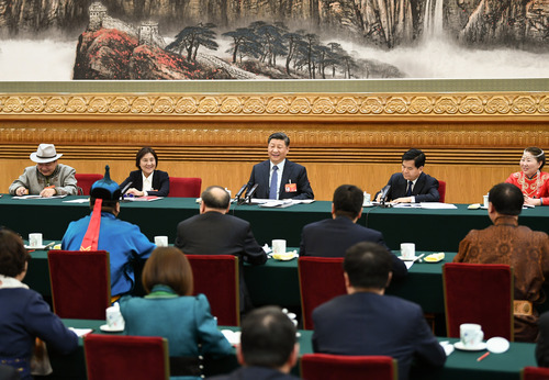 习近平参加内蒙古代表团审议