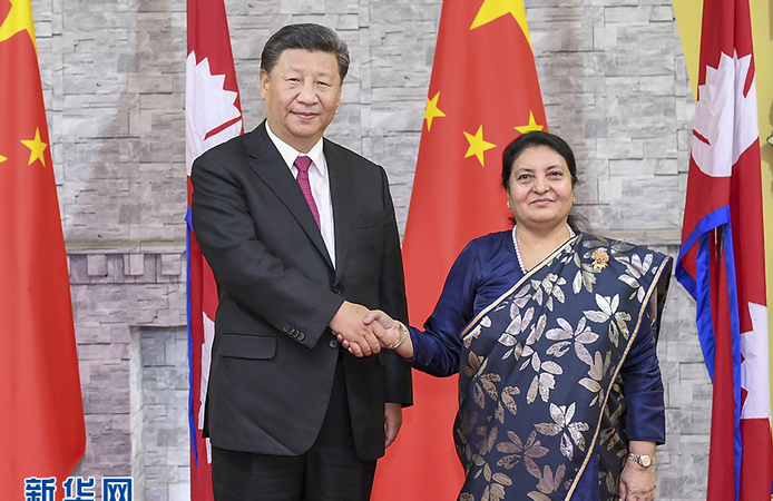 习近平会见尼泊尔总统班达里