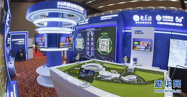 　　这是设在主媒体中心的新华社5G传播创新实验室展区（10月14日摄）。 第七届世界军人运动会即将于10月18日正式开幕，目前，主媒体中心已经运营，部分注册媒体已经陆续入驻，开始前期报道工作。 新华社记者 程敏 摄
