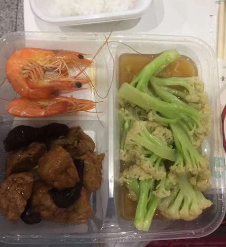 营养均衡的午饭，伙食标准一直都是这样，非常好