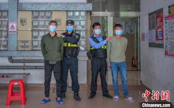 警方抓获嫌犯。肖成鑫 摄