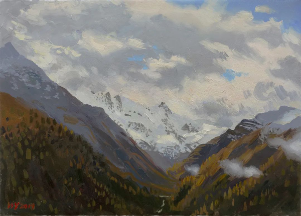 3 越过山顶的风 50x70cm 2019