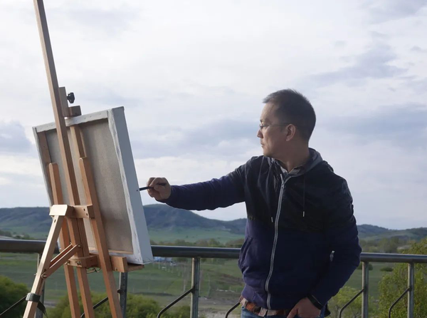 4 贺羽写生现场