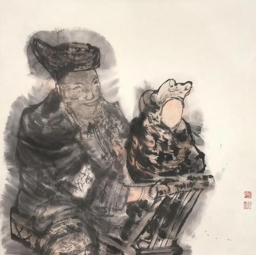 陈风新 写生5 纸本设色 68×68cm 2019 年