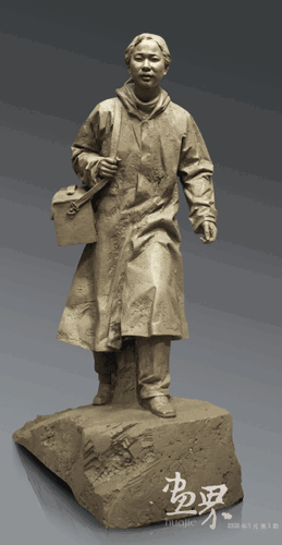 医者仁心—记最美乡村医生（雕塑）210×150×120cm--2019年-赵彦龙