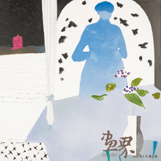 窗外的黄鹤楼-100×100cm--金田