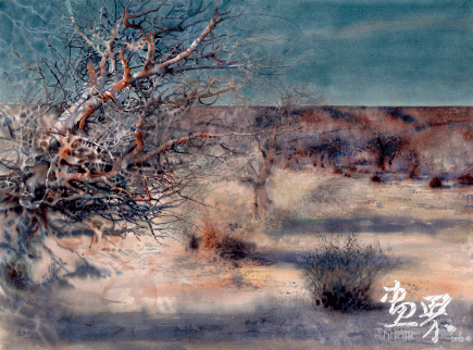 野云沟小（水彩）108×150cm-2019年-应金飞