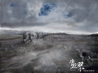 天-眼（水彩）80×108cm-2020年-应金飞
