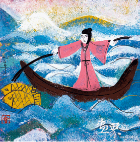 渔光曲-35×35cm-2013年-丁立人