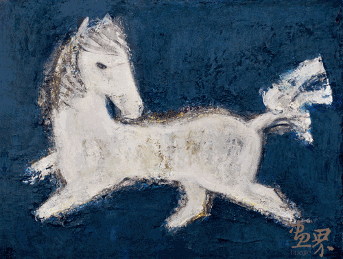 夜（油画）60×80cm-2012-2015年-砂-金