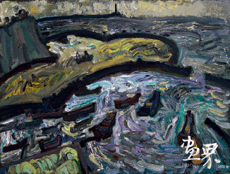 避风港（油画）60×80cm-2019年-砂-金