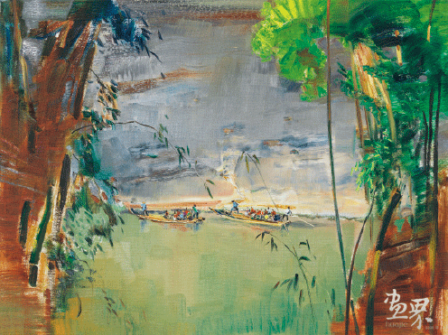 曲水通幽（油画）90×120cm-2012年--徐-里