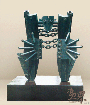 最后的防线（铜铁）120×110×80cm-1993年-石向东