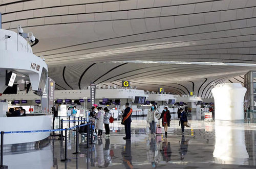 春运首日北京大兴国际机场。北京大兴国际机场供图