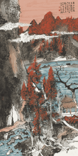 万山红遍-68×136cm-刘立勇