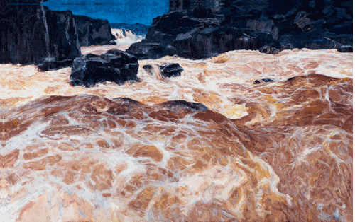 大河之魂（亚麻布油彩）162×260cm-2017年--曹新林