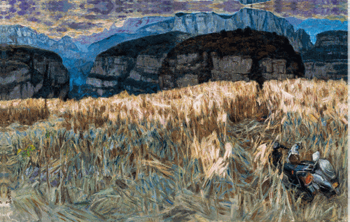 太行山之恋（亚麻布油彩）162×260cm-2015年-曹新林