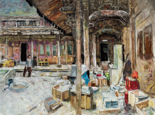 忆江南—老屋作坊（亚麻布油彩）60×80cm-2020年-曹新林