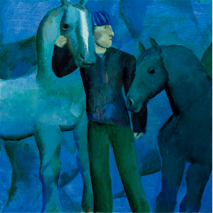 夜-行（油画）100×100cm-2020年-赵培智