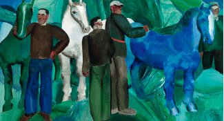 秘境之马（油画）160×300cm-2020年-赵培智