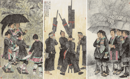 芦笙响起-170×95cm×3-2017年-徐惠泉