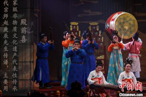 唐代宫廷燕乐《鼓》。大唐芙蓉园供图2